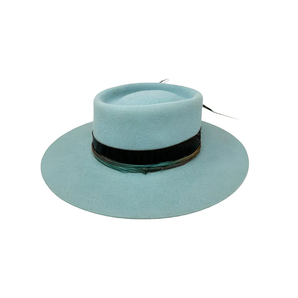 Baby Blue Bolero with Snake Brim Biter