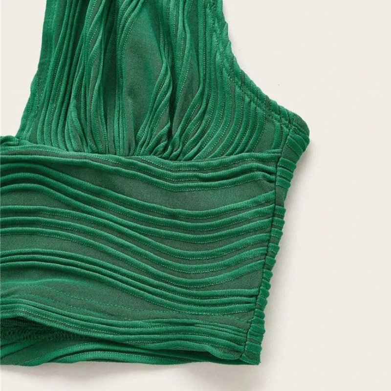 Backless Crop Halter Top