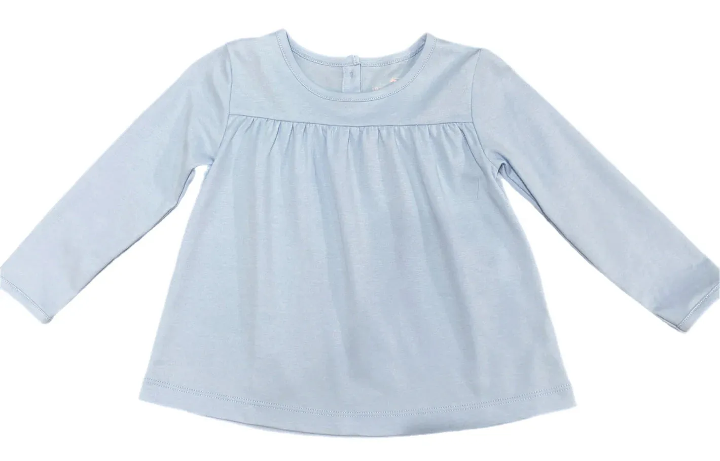 Basic Isla Long Sleeve Knit Top - Light Blue