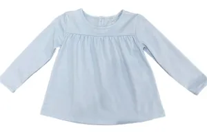 Basic Isla Long Sleeve Knit Top - Light Blue