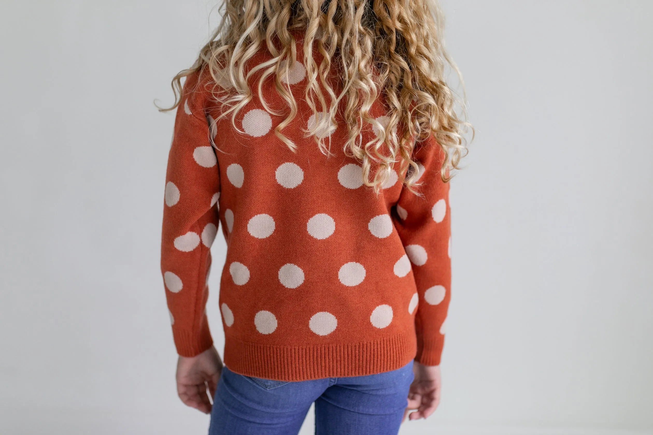 BEIGE DOT SWEATER