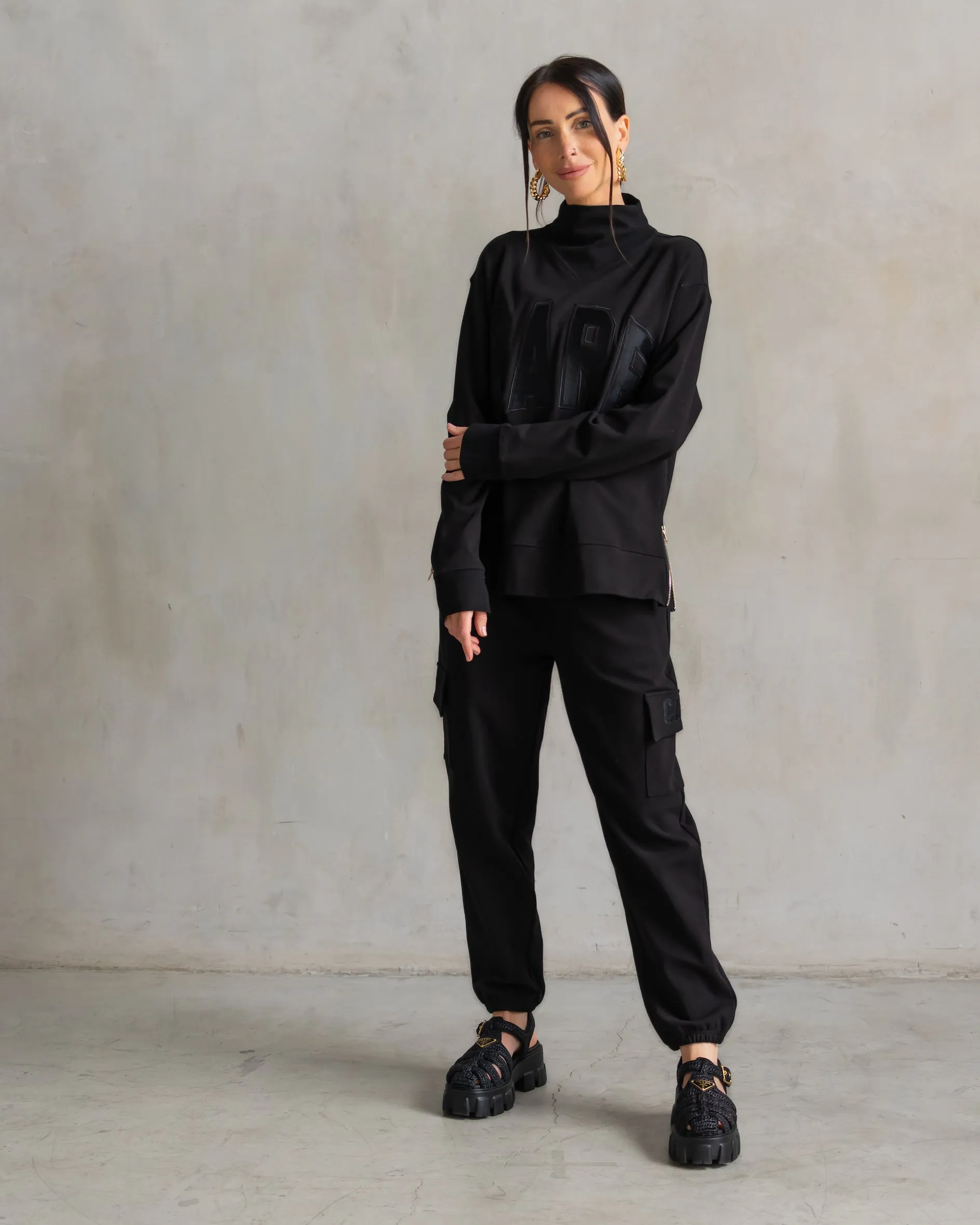 Bella Interlock Mock Neck