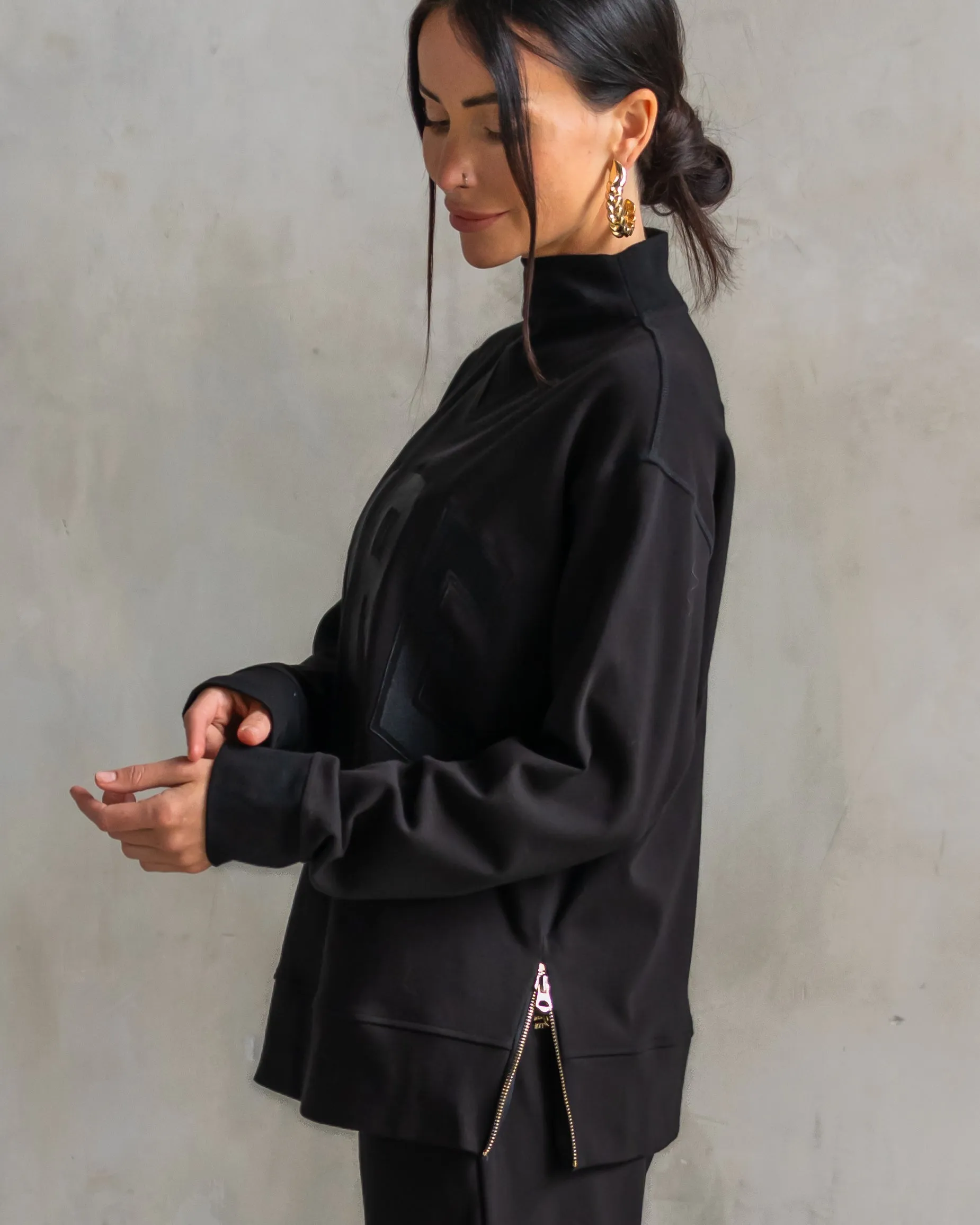 Bella Interlock Mock Neck