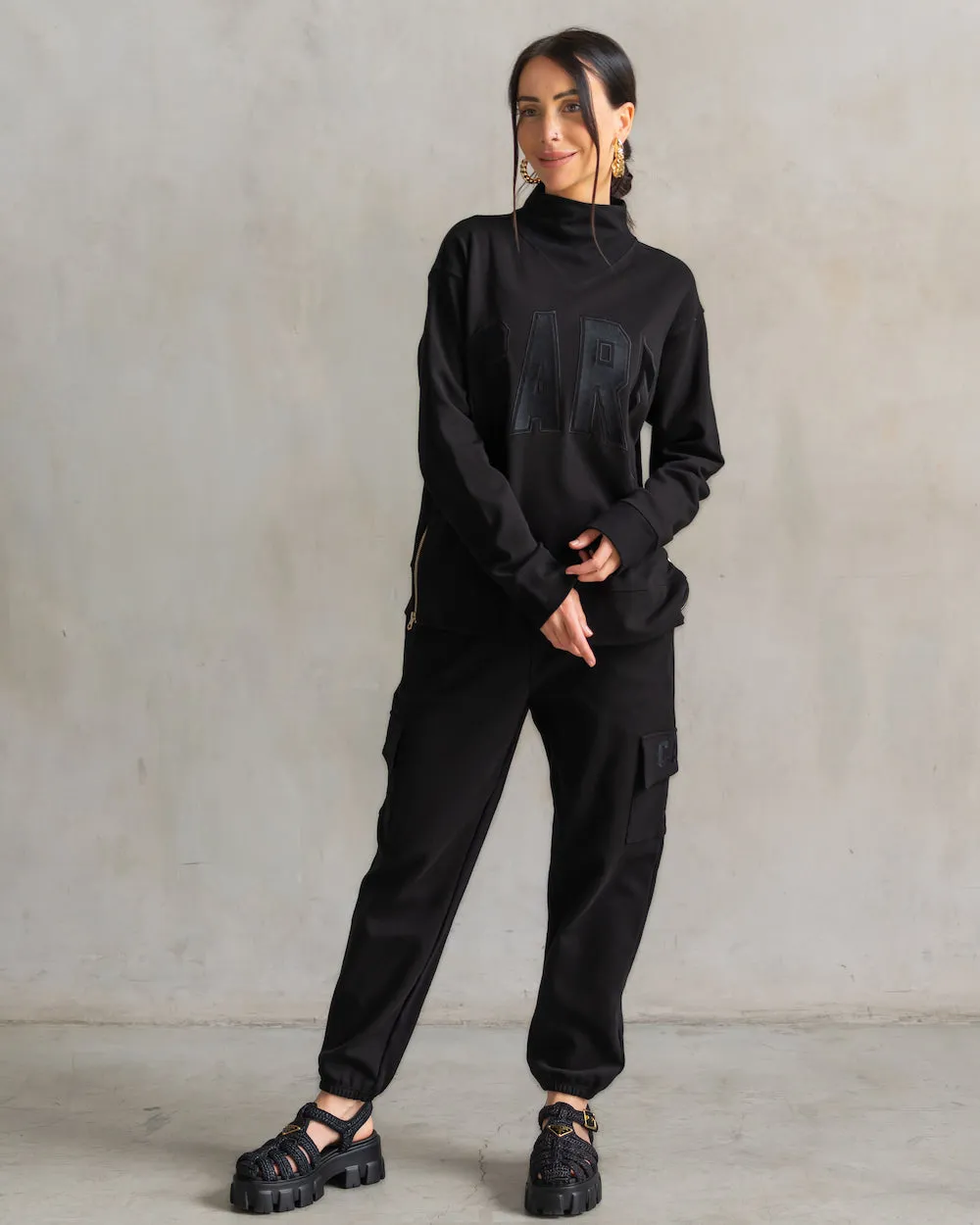 Bella Interlock Mock Neck