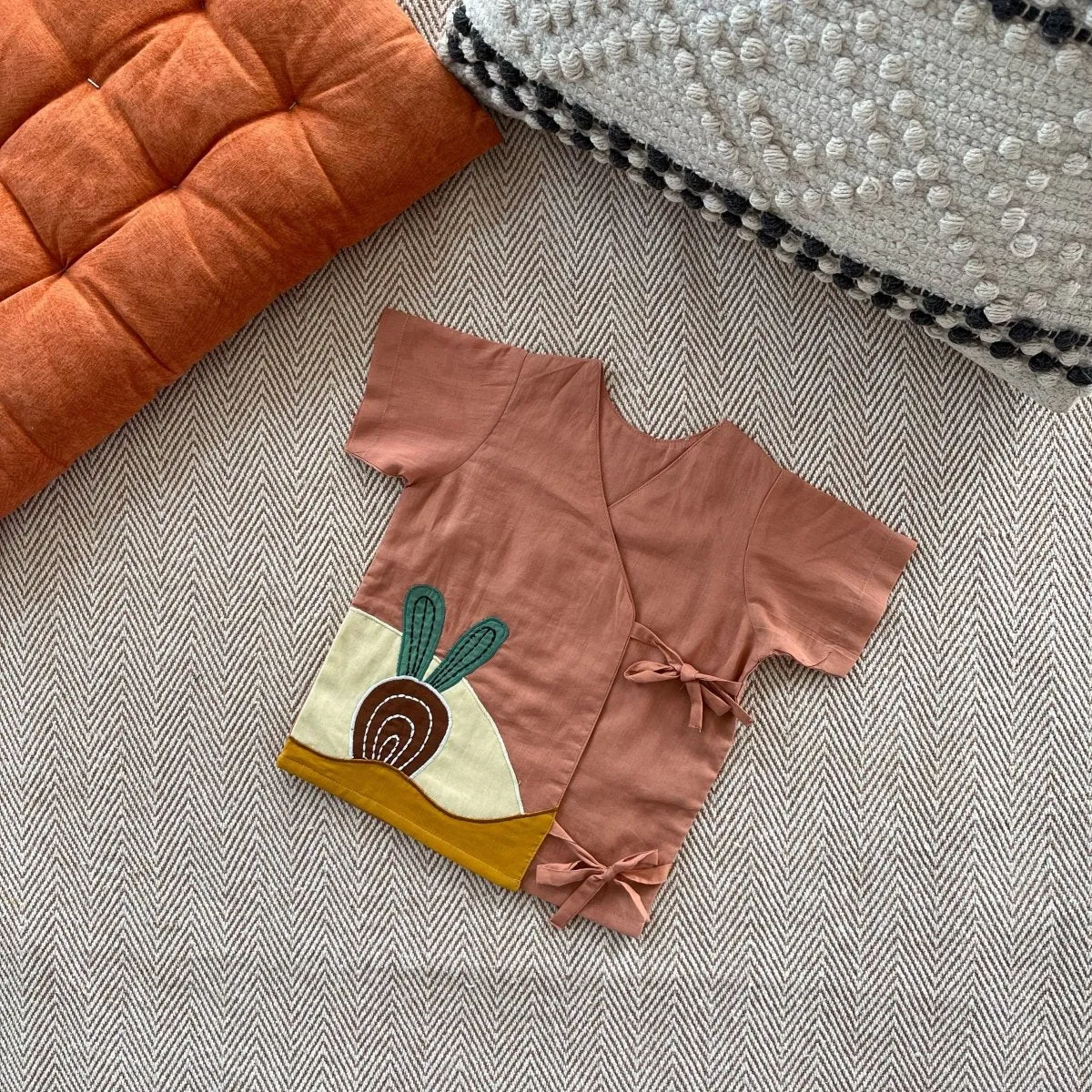 Bhaakur Set of two Voile Jhablas Dino and Beetroot