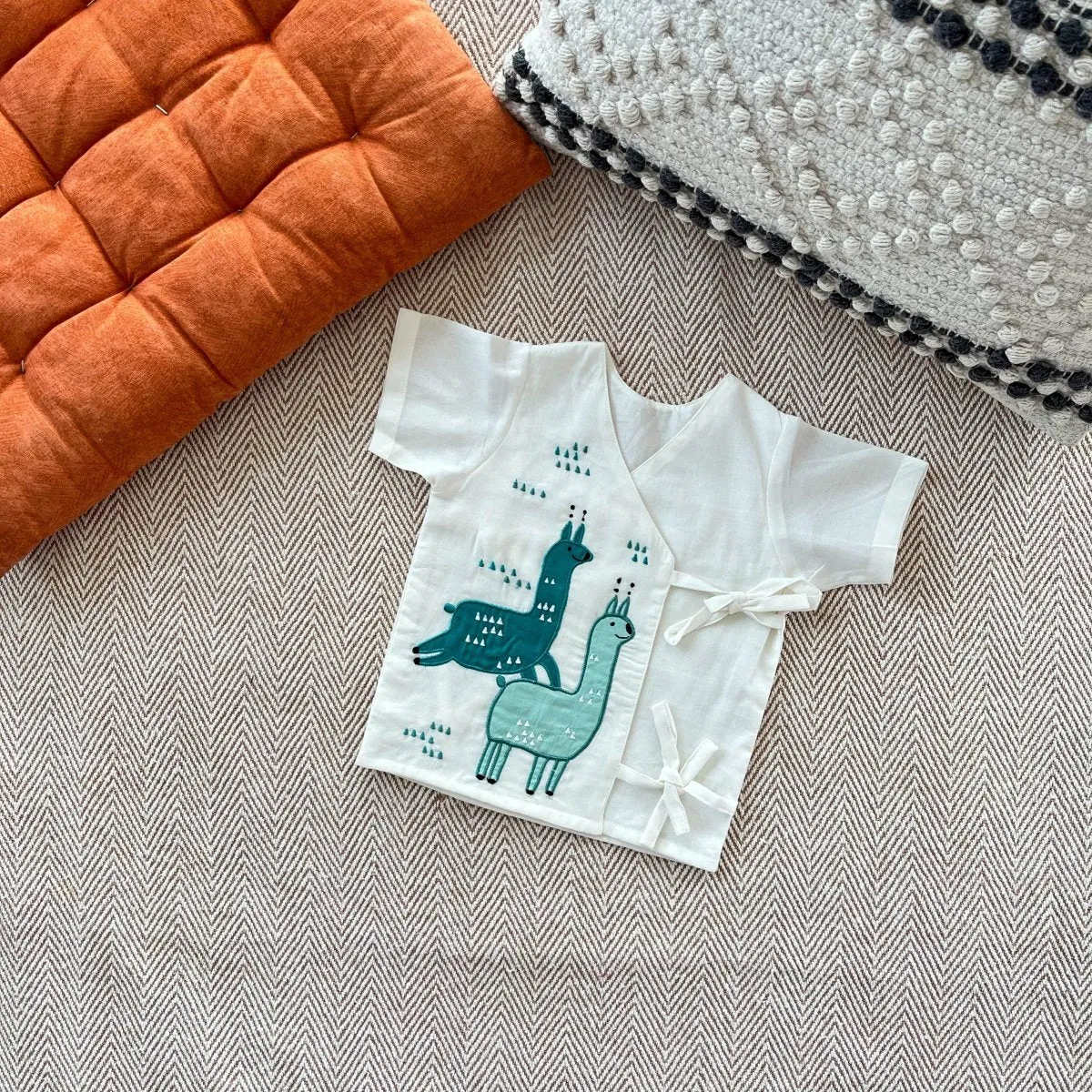 Bhaakur Set of two Voile Jhablas Squirrel and Alpaca
