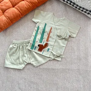 Bhaakur Squirrel Voile Jhabla Set