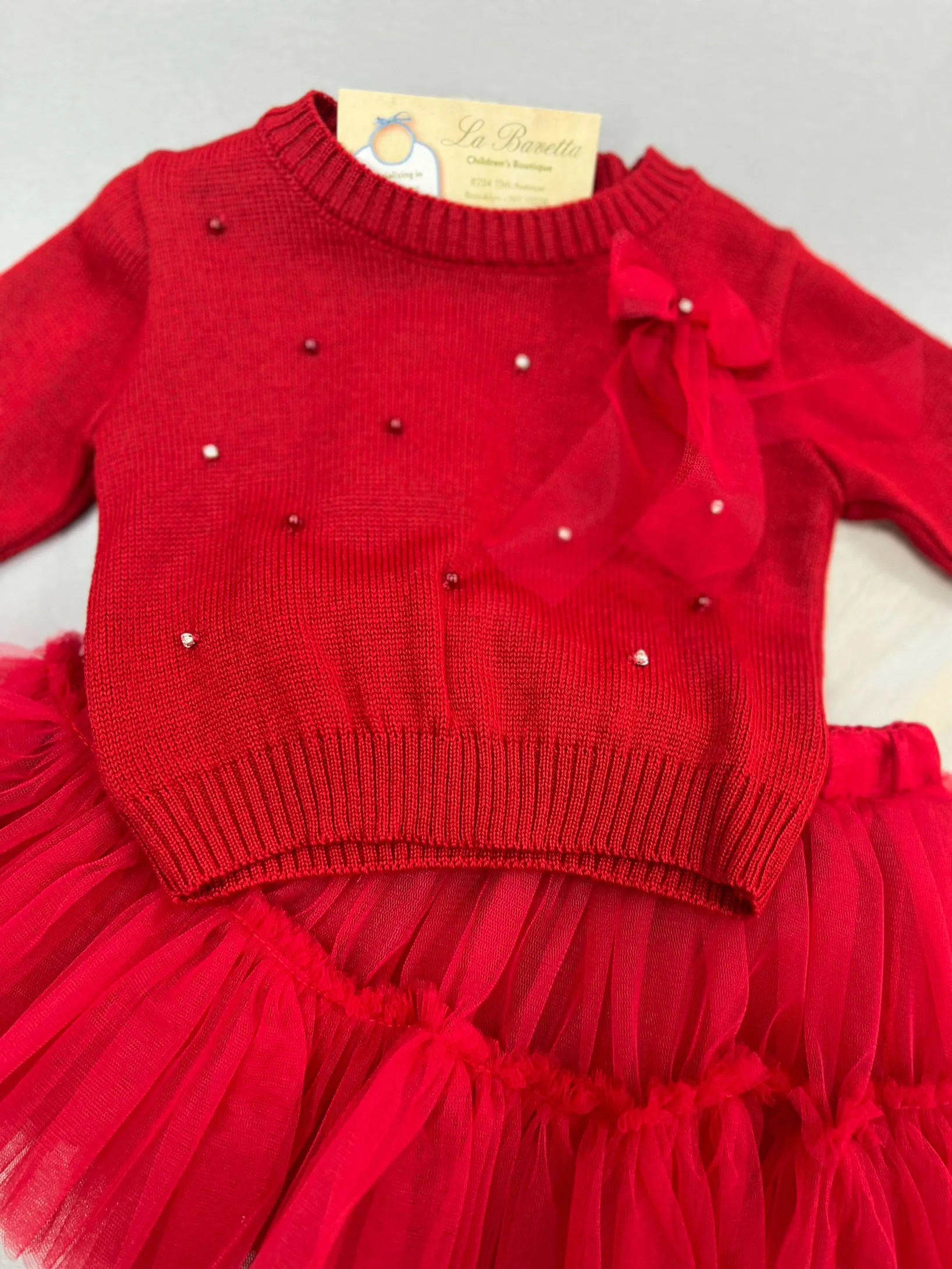Bimbalo 7432v 2pc Red skirt set made in Italy