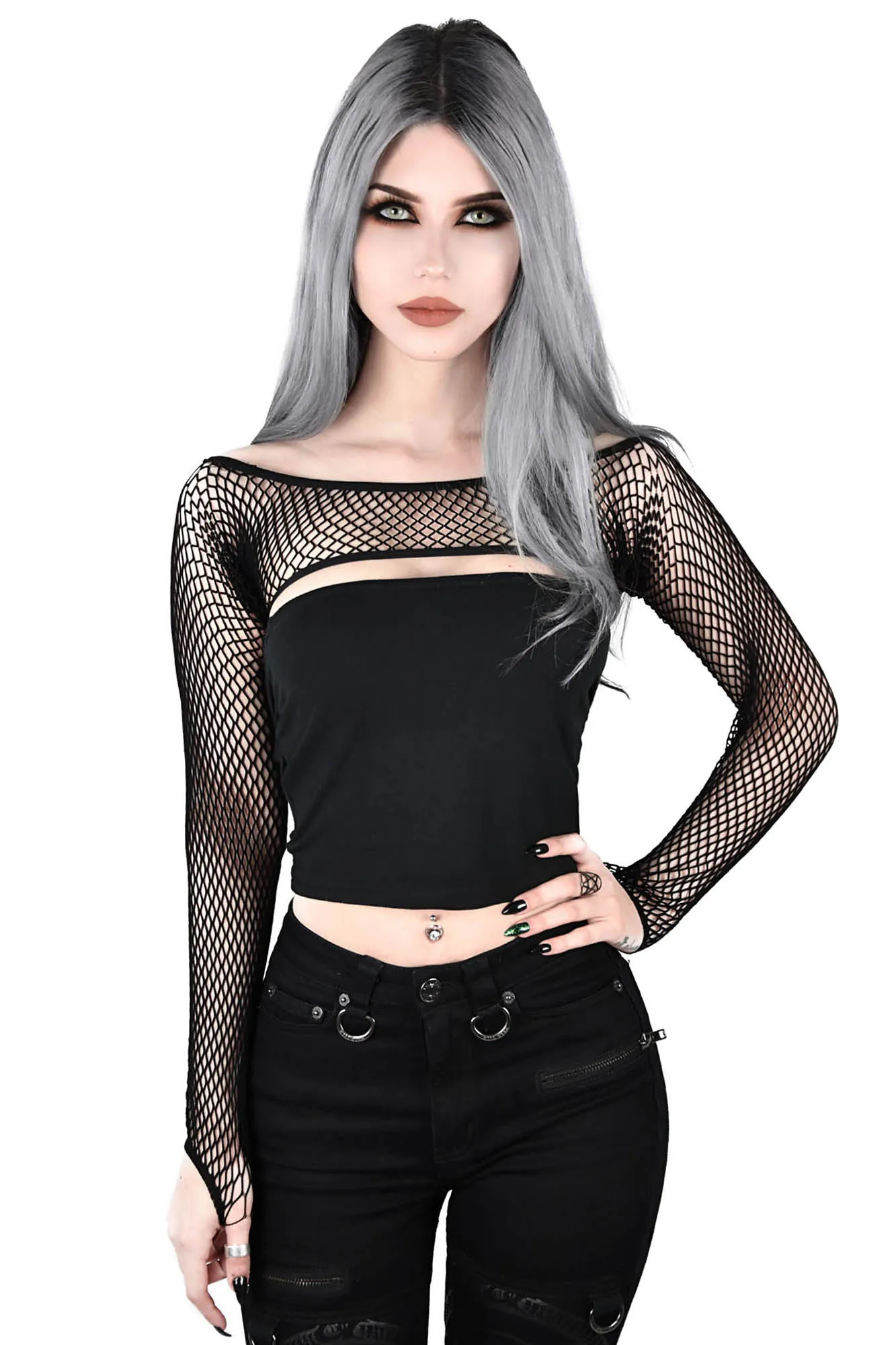 Bite Me Fishnet Bolero [B]