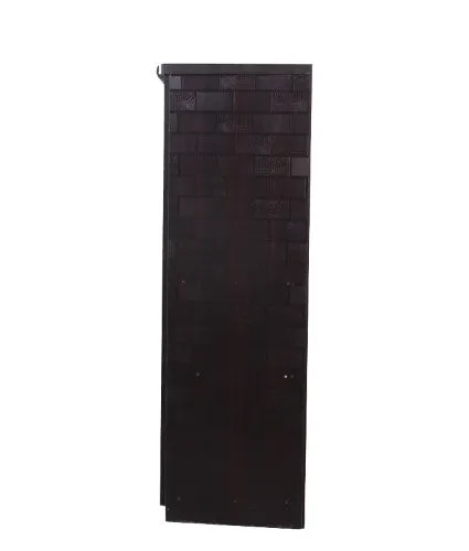 Black Brick Texture Two Door With Mirror Wardrobe