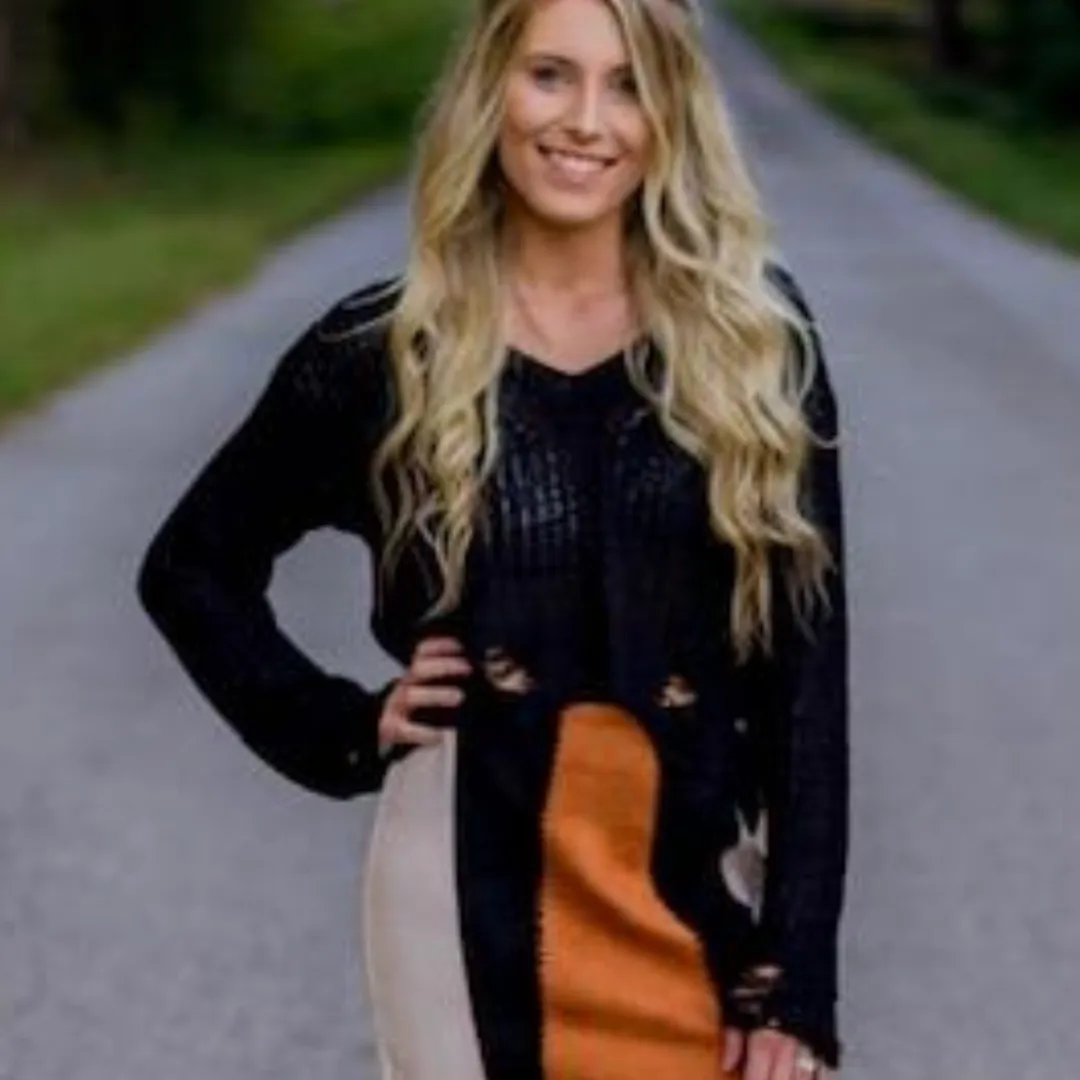 Black Crop Sweater