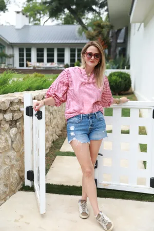 Black Label Claudia Top Gingham Collection