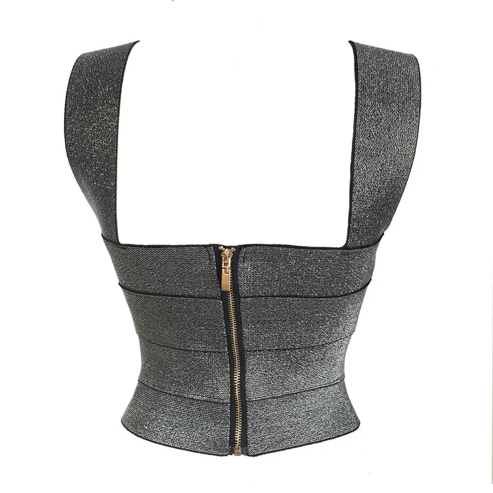 Black Mate Bandaged Crop Top