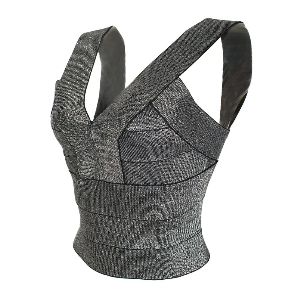 Black Mate Bandaged Crop Top