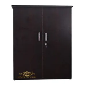 Black Wenge 2 Door Wardrobe with 2 Drawers and 4 Shelves | Wardrobe for Bedroom for Clothes and Storage