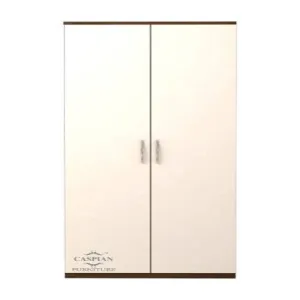 Black Wenge 2 Door Wardrobe with 4 Shelves, Mirror and Hanging Space for Clothes | Wardrobe for Bedroom