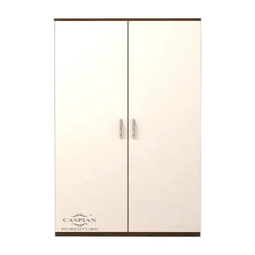 Black Wenge 2 Door Wardrobe with 4 Shelves, Mirror and Hanging Space for Clothes | Wardrobe for Bedroom