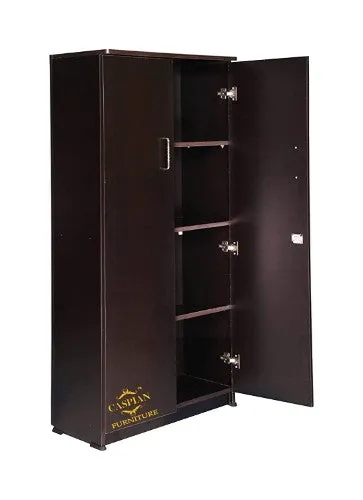Black Wenge 2 Door Wardrobe with 4 Shelves| Wardrobe for Bedroom/Clothes Organizer