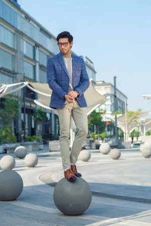 Blue Casual Coat