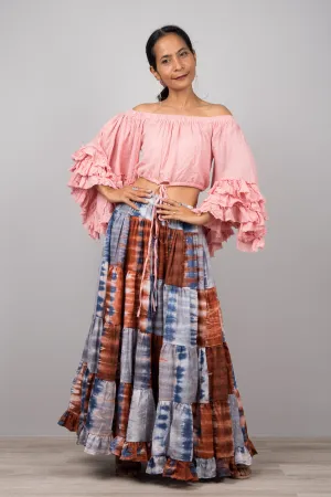Boho cotton crop top
