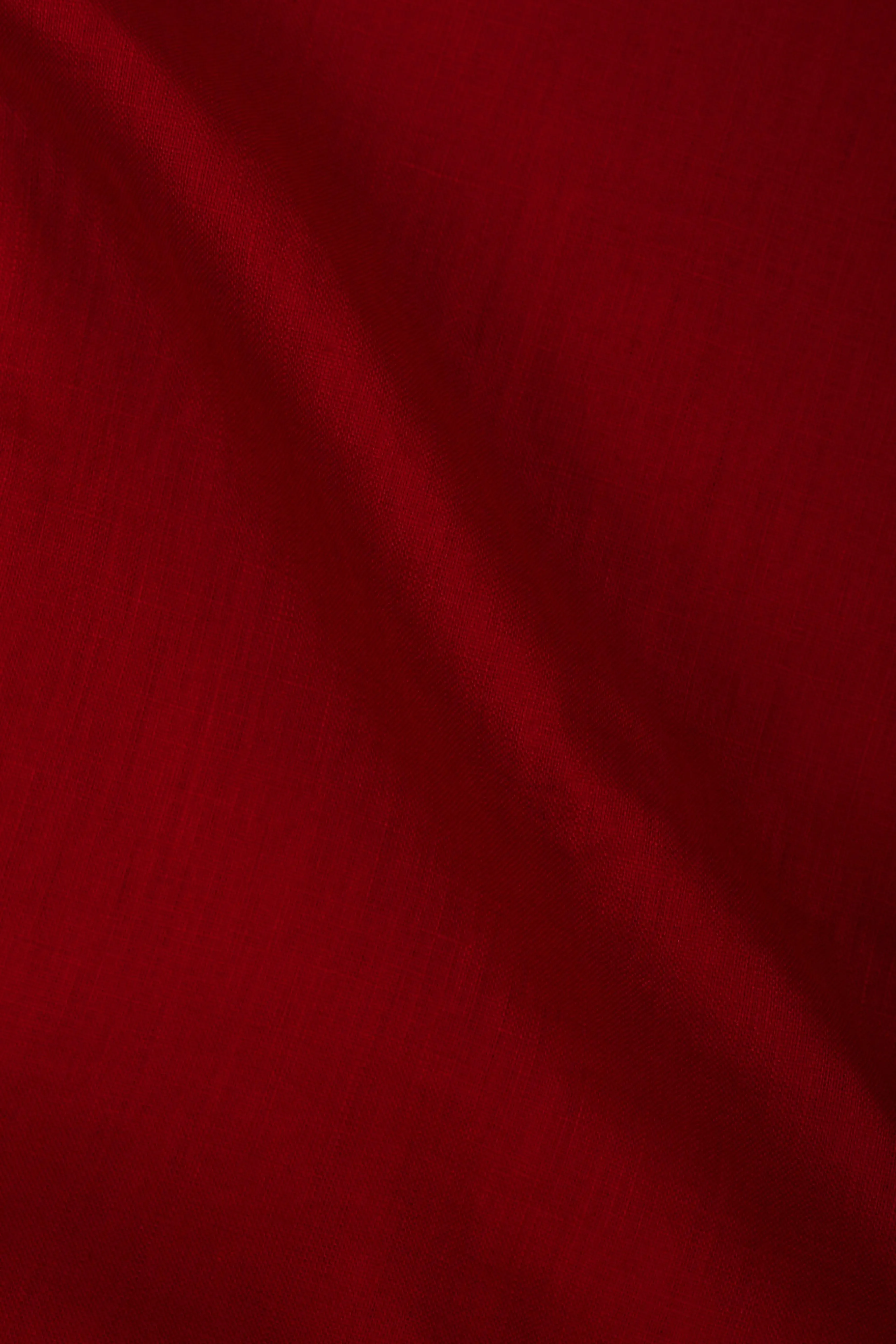 Bold Red Italian Linen Shirt