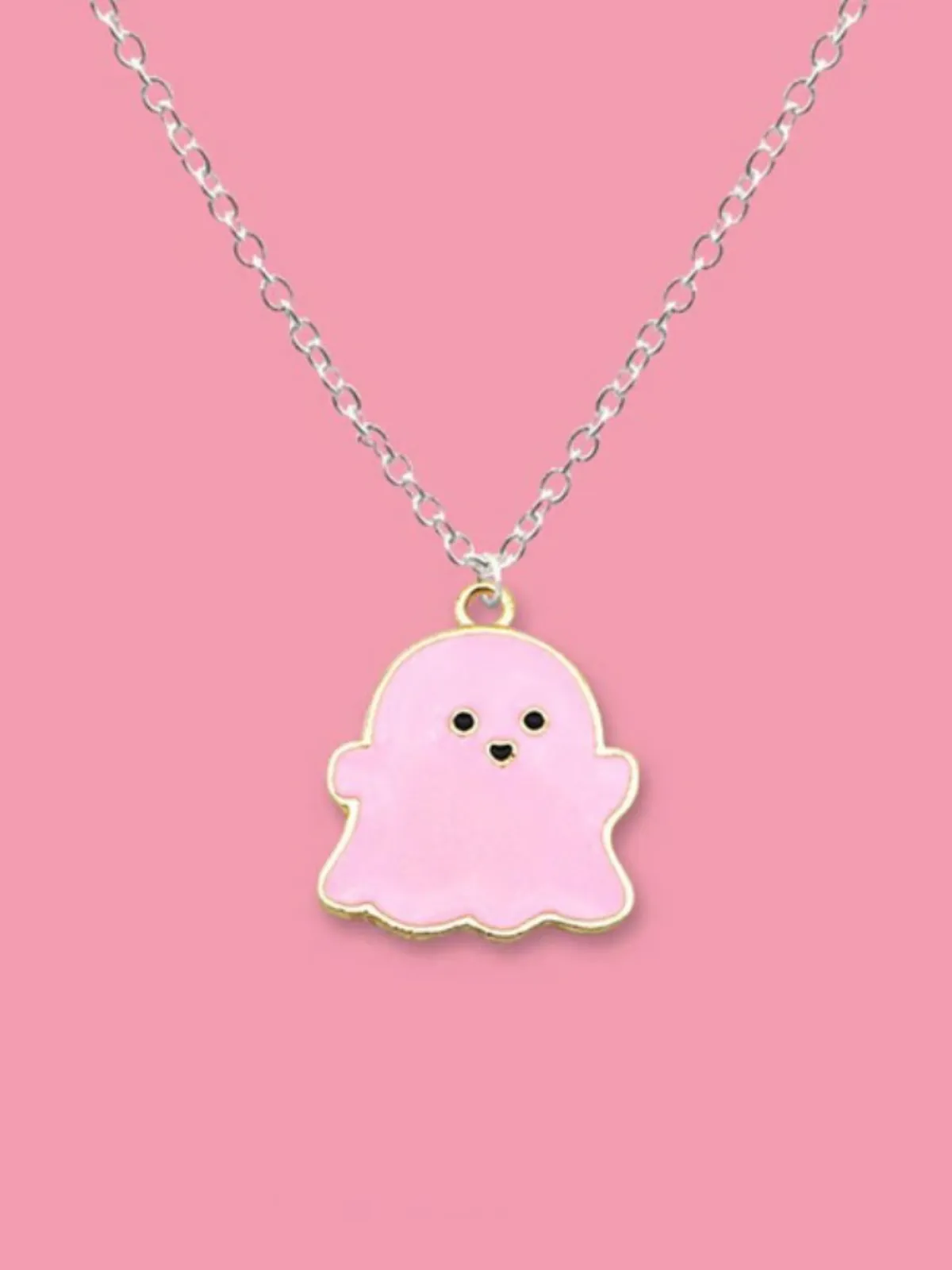 Boo-tiful Charm Ghost Pendant Necklace