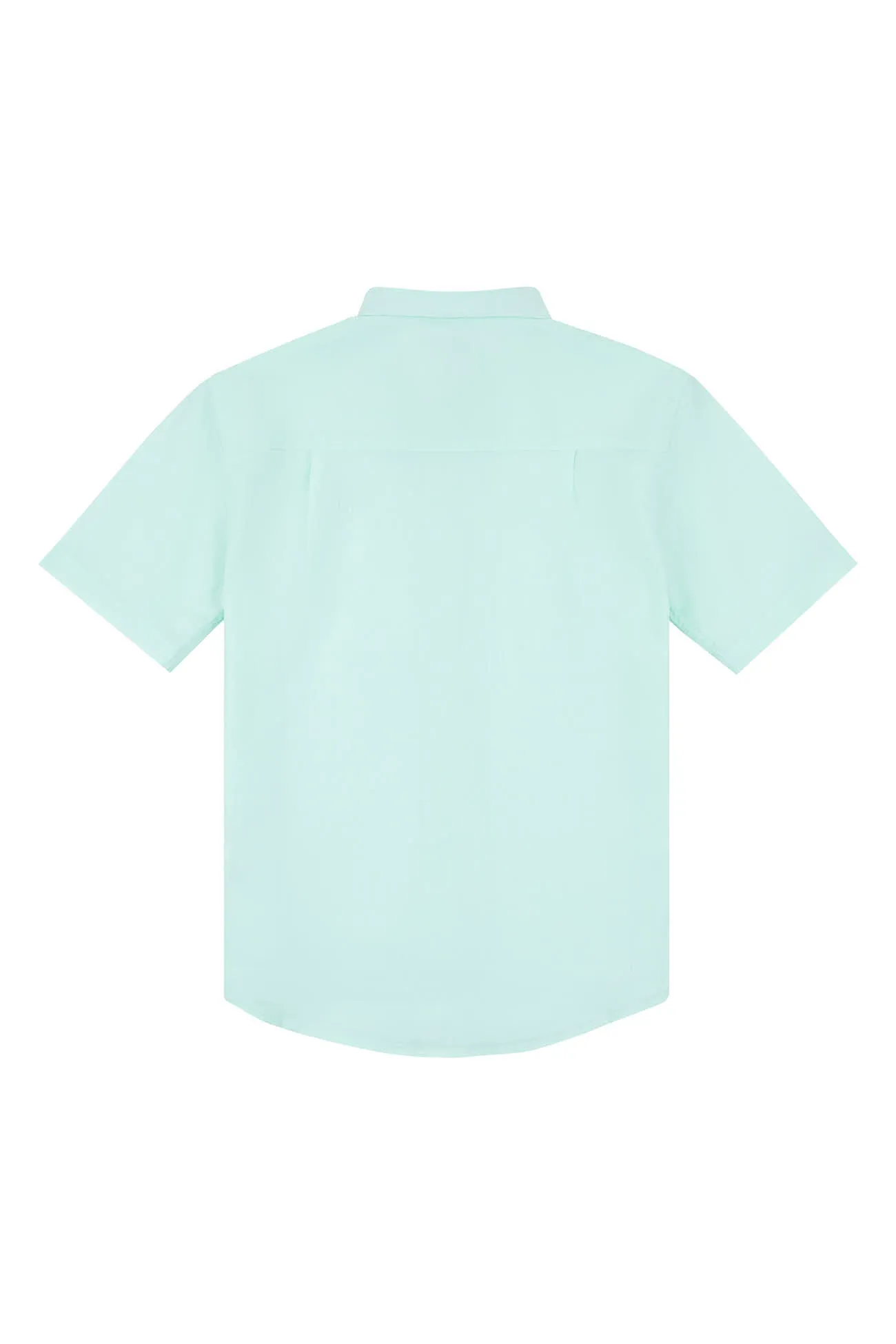 Boys Linen Blend Short Sleeve Shirt in Honey Dew