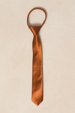 Boys Max Tie in Amber Satin