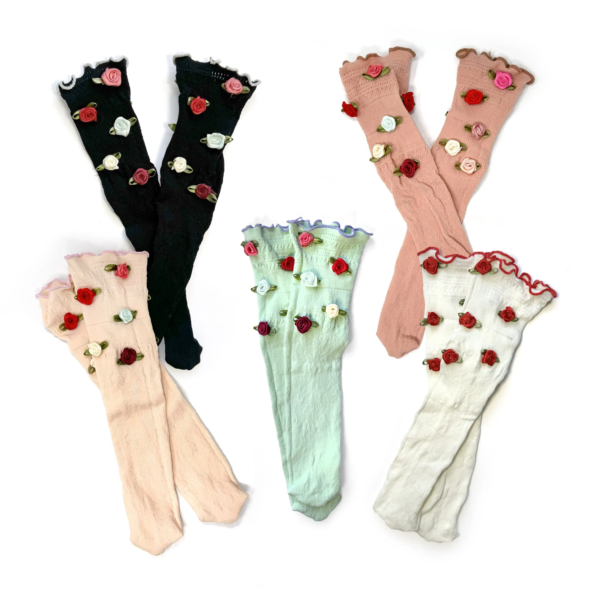 Briar Rose Socks – Cozy Floral Knit Socks for Fall & Winter | Perfect Gift for Her