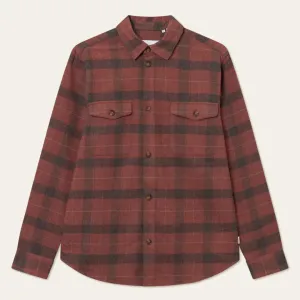 Brick and Coffee Lennon Flannel Check Overshirt