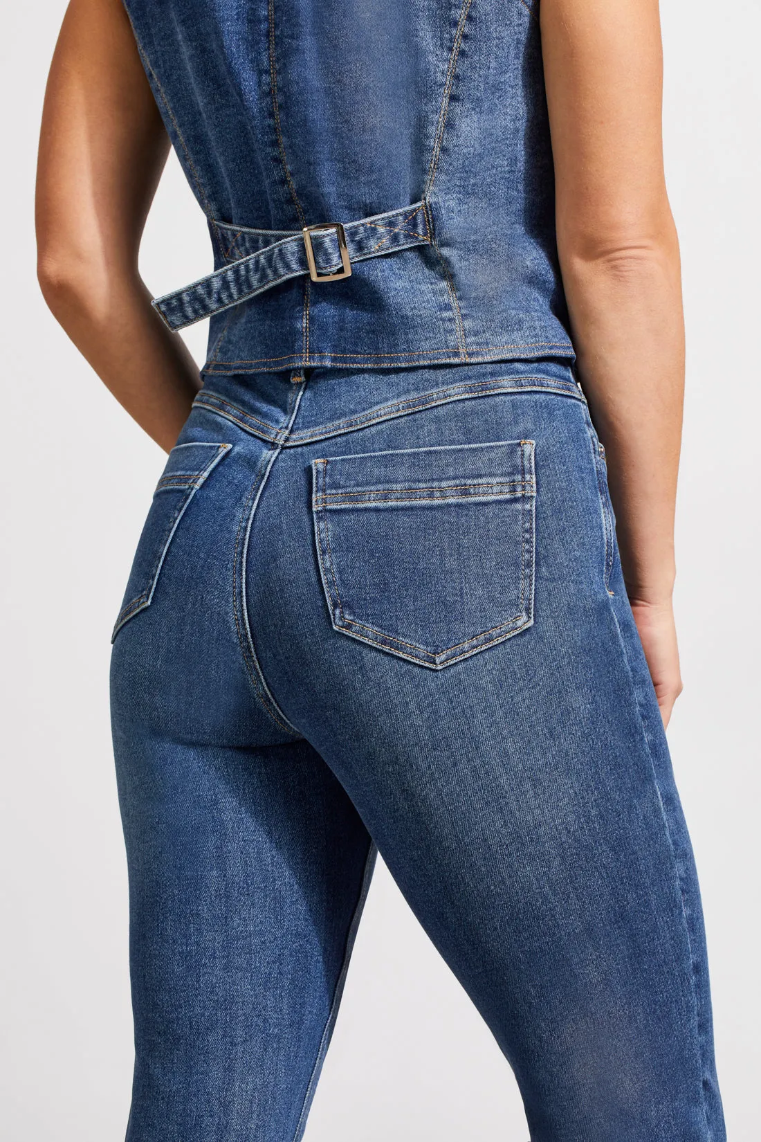 Brooke Hugging Microflare Jeans - Soft Indigo