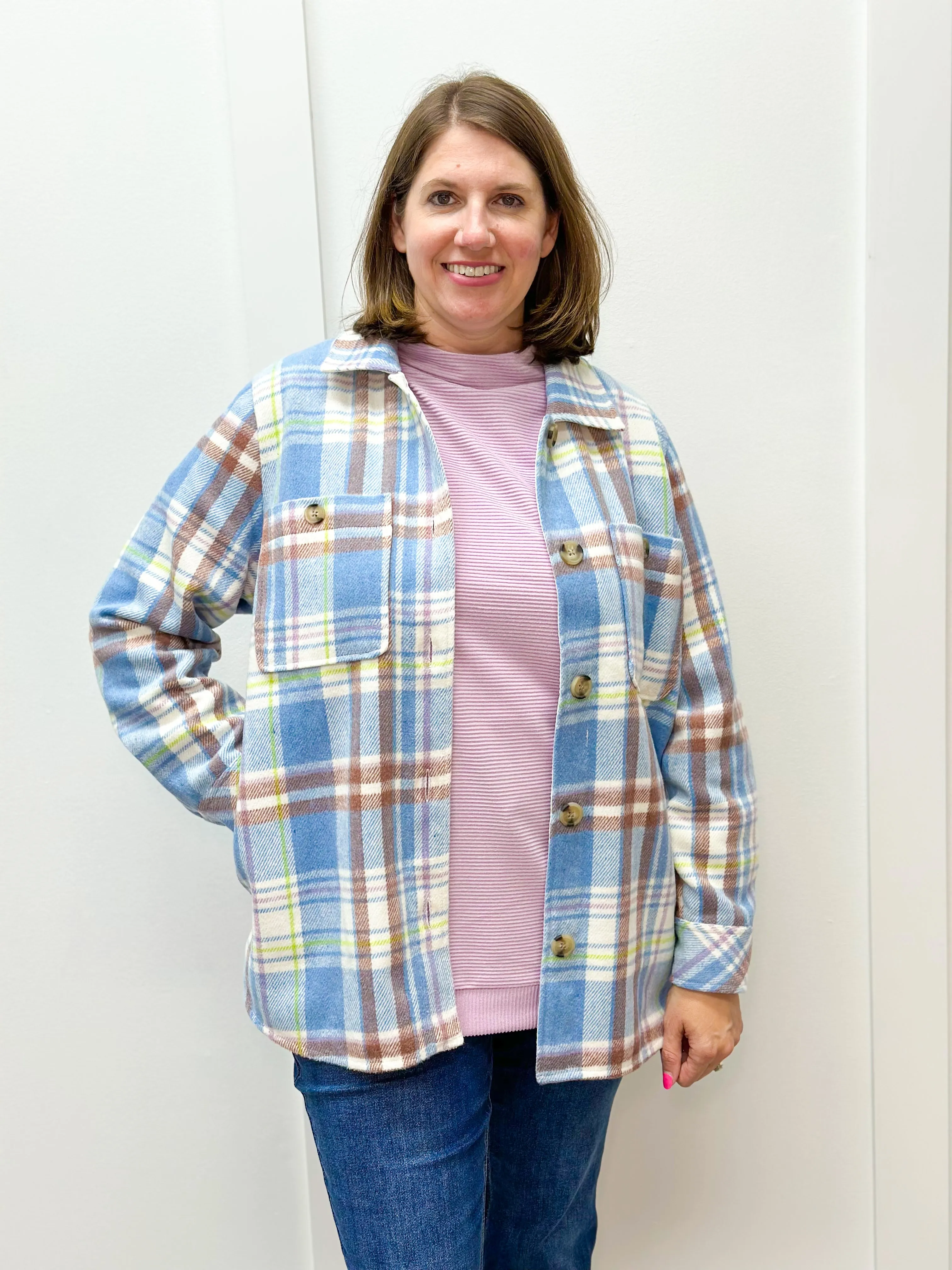 Brooke Hugging Microflare Jeans - Soft Indigo