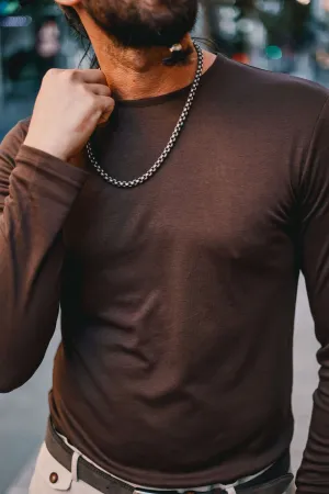 Brown Crewneck T Shirt