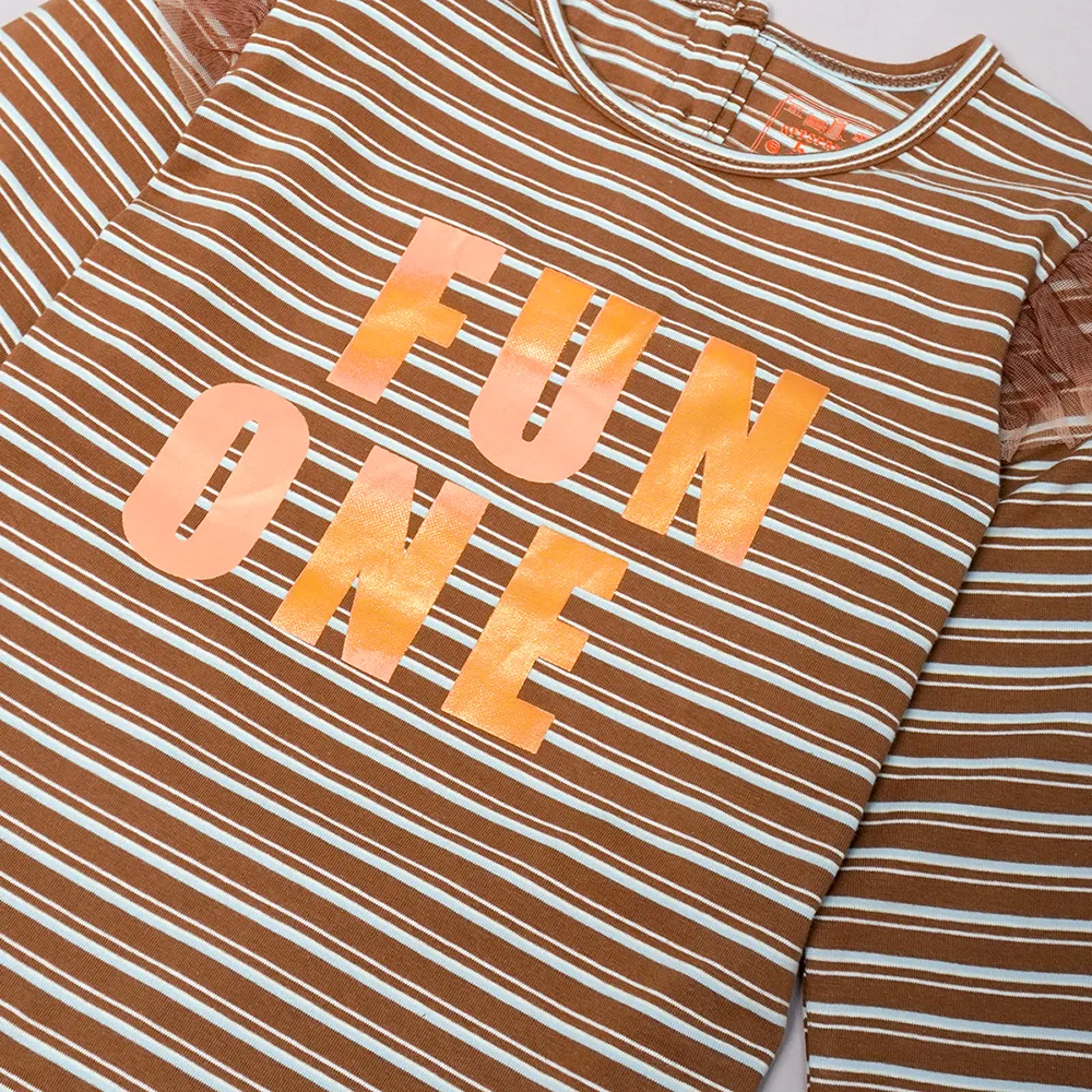 Brown Graphic Top