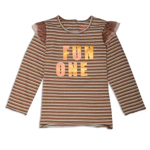 Brown Graphic Top