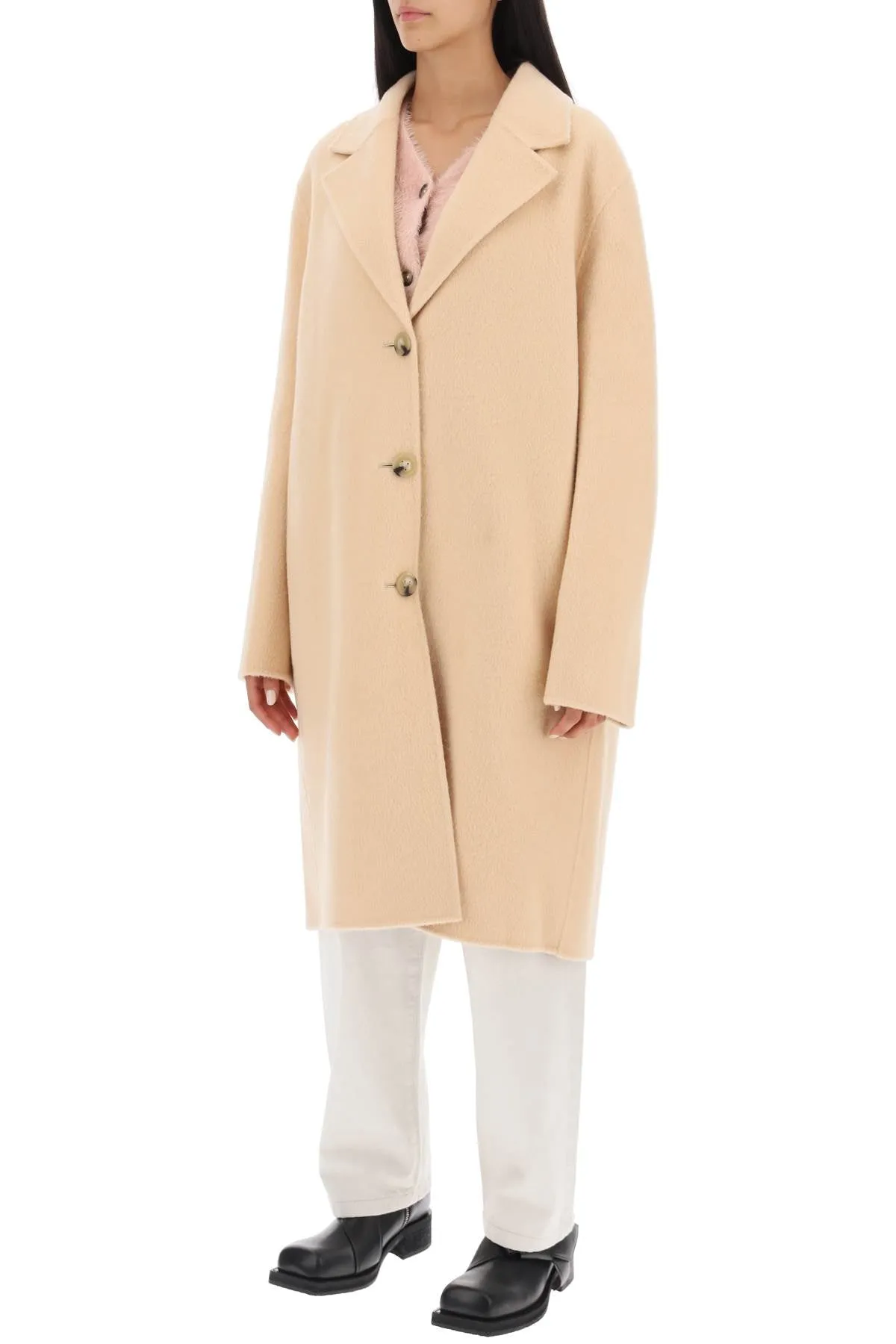 brushed-wool coat