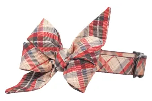 Burbank Plaid Belle Bow Dog Collar
