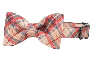 Burbank Plaid Bow Tie Dog Collar