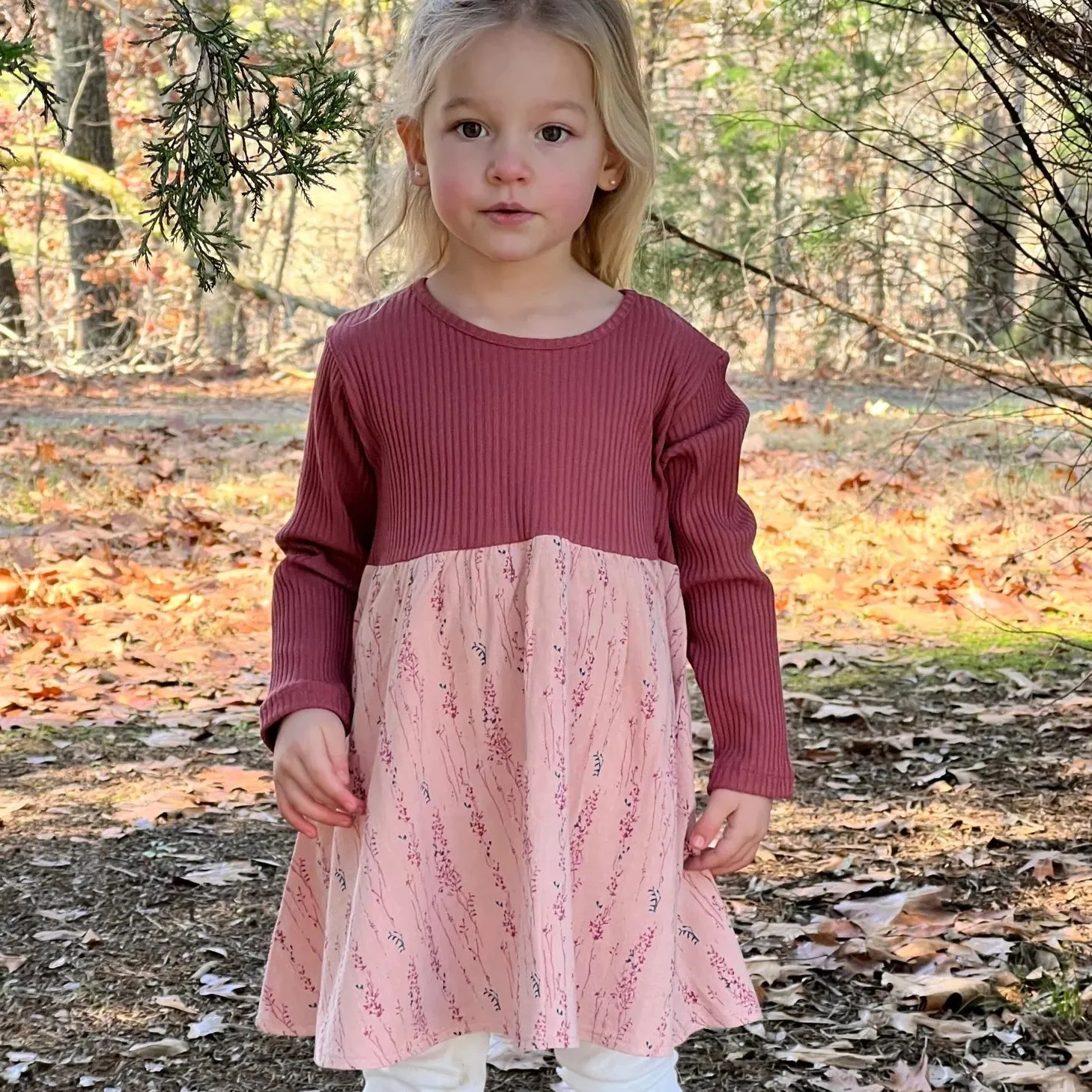 Burgundy & Pink Sheila Dress