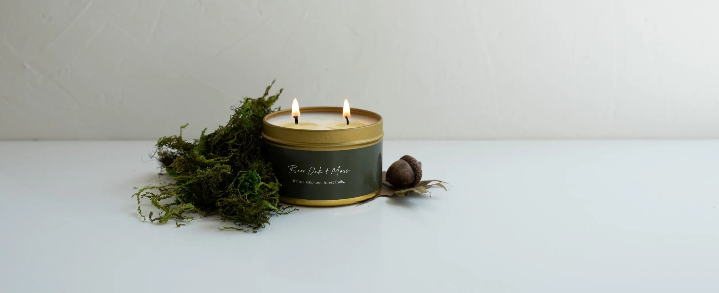 Burr Oak   Moss Tin Candle