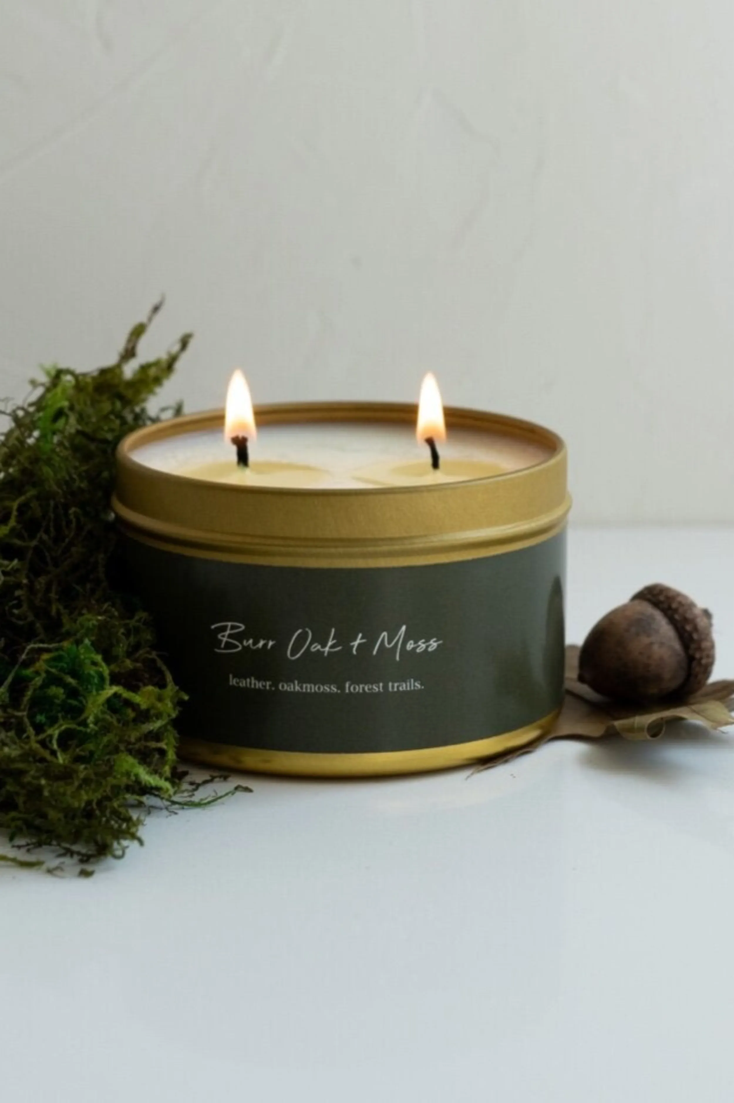 Burr Oak   Moss Tin Candle