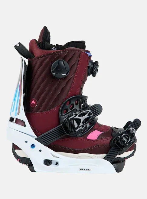 Burton Lexa X EST Snowboard Bindings Womens 2024 White / Graphic