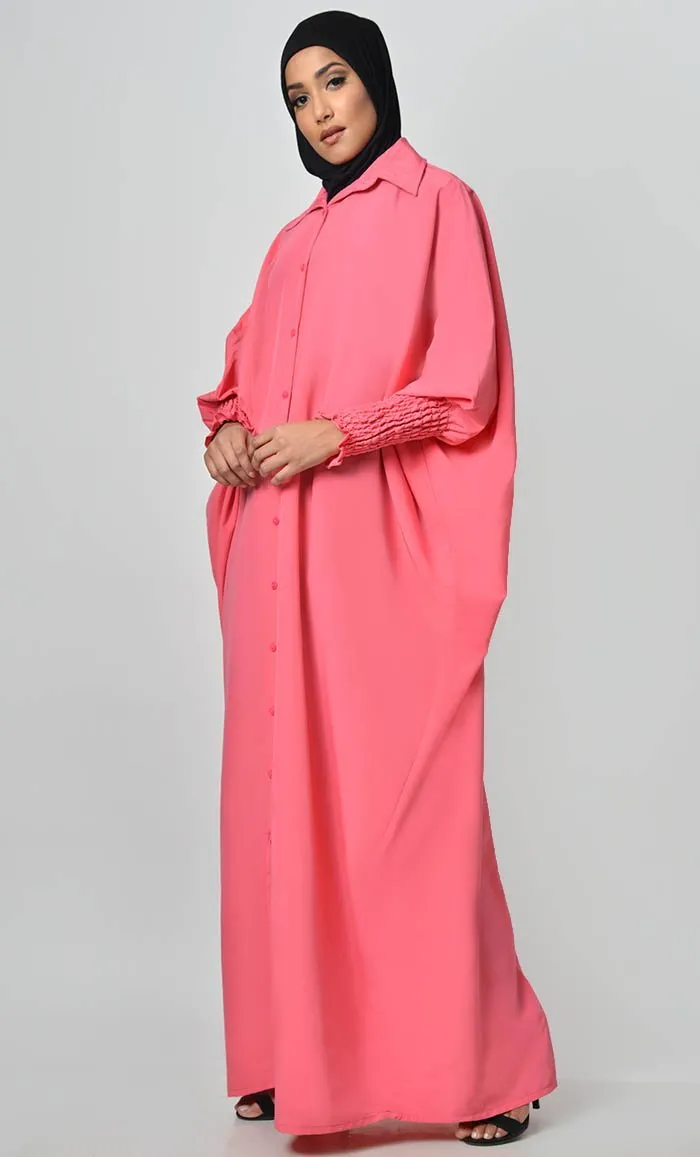 Call It Ruched Sleeve Kaftan