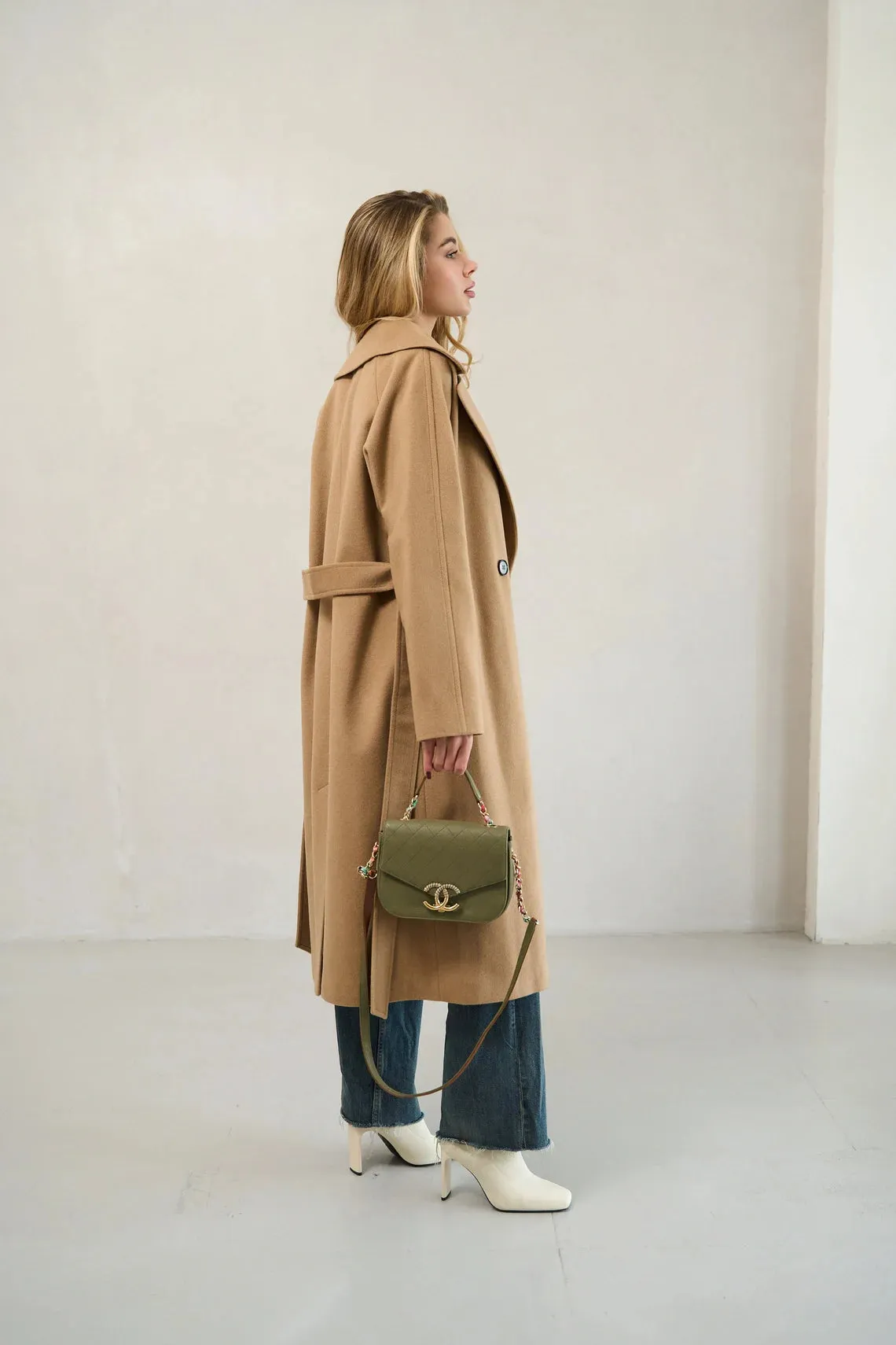Camel cashmere coat