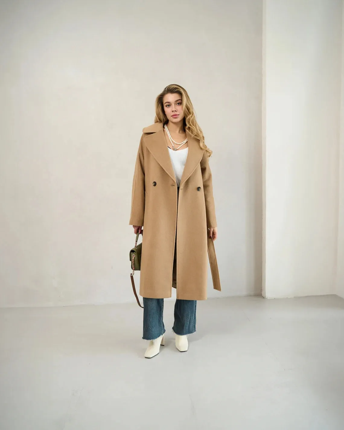 Camel cashmere coat