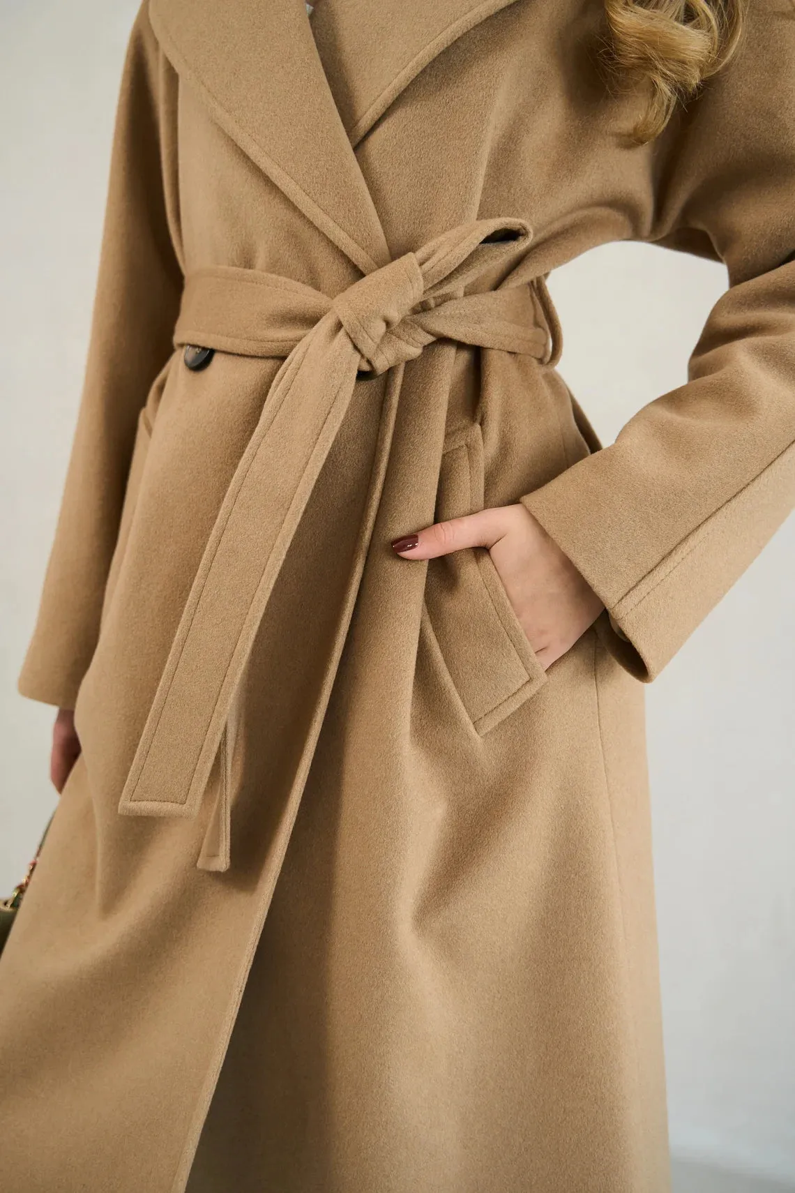 Camel cashmere coat