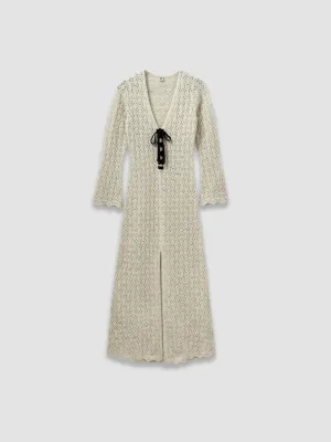 Canada Crochet Dress - Oatmeal