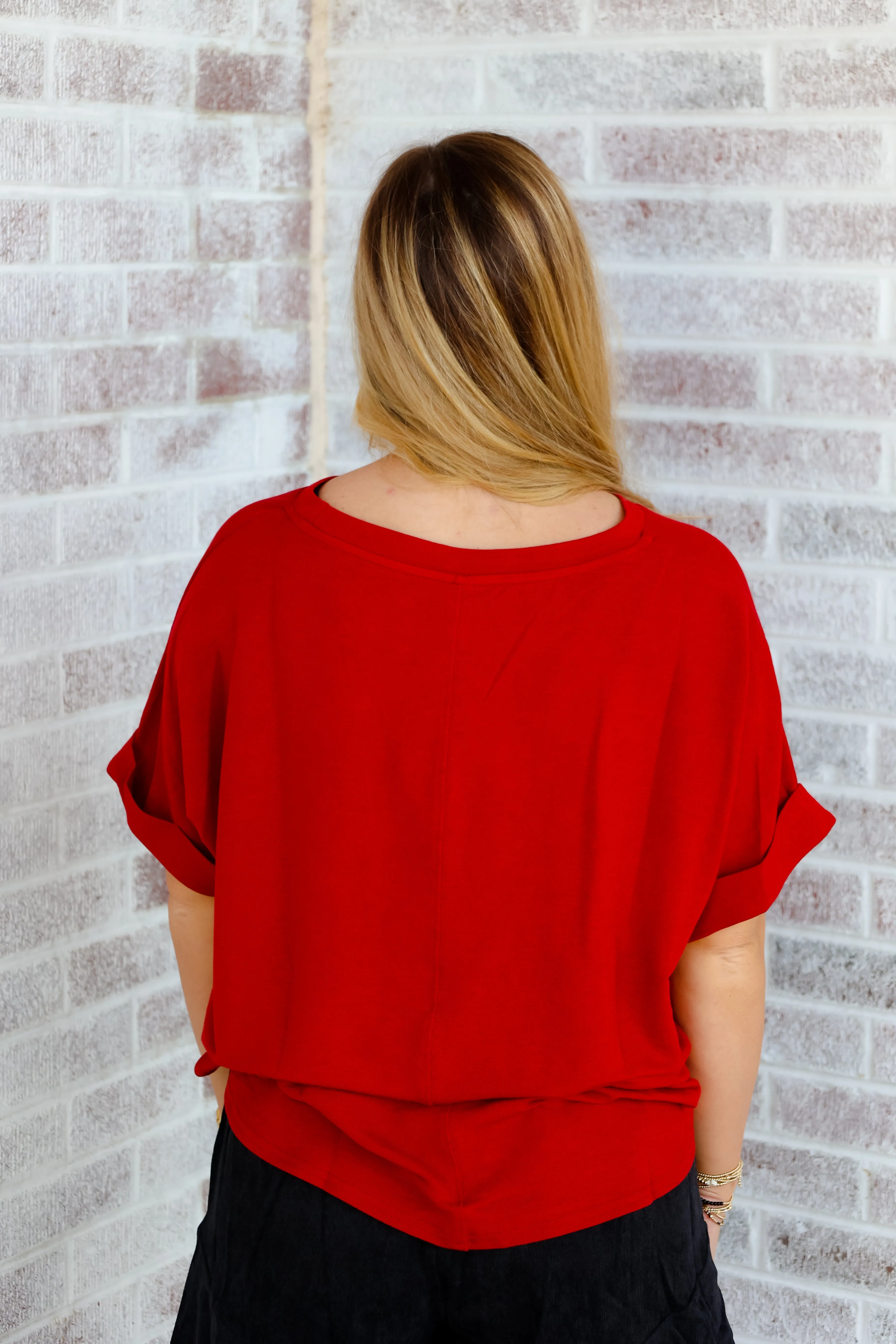 Can't Leave You Dolman Sleeve Knit Top