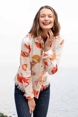 Cape Cod Frayed Shirt - Sea Life