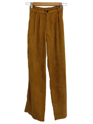 Caramel Corduroy Highwaisted Staight Pants